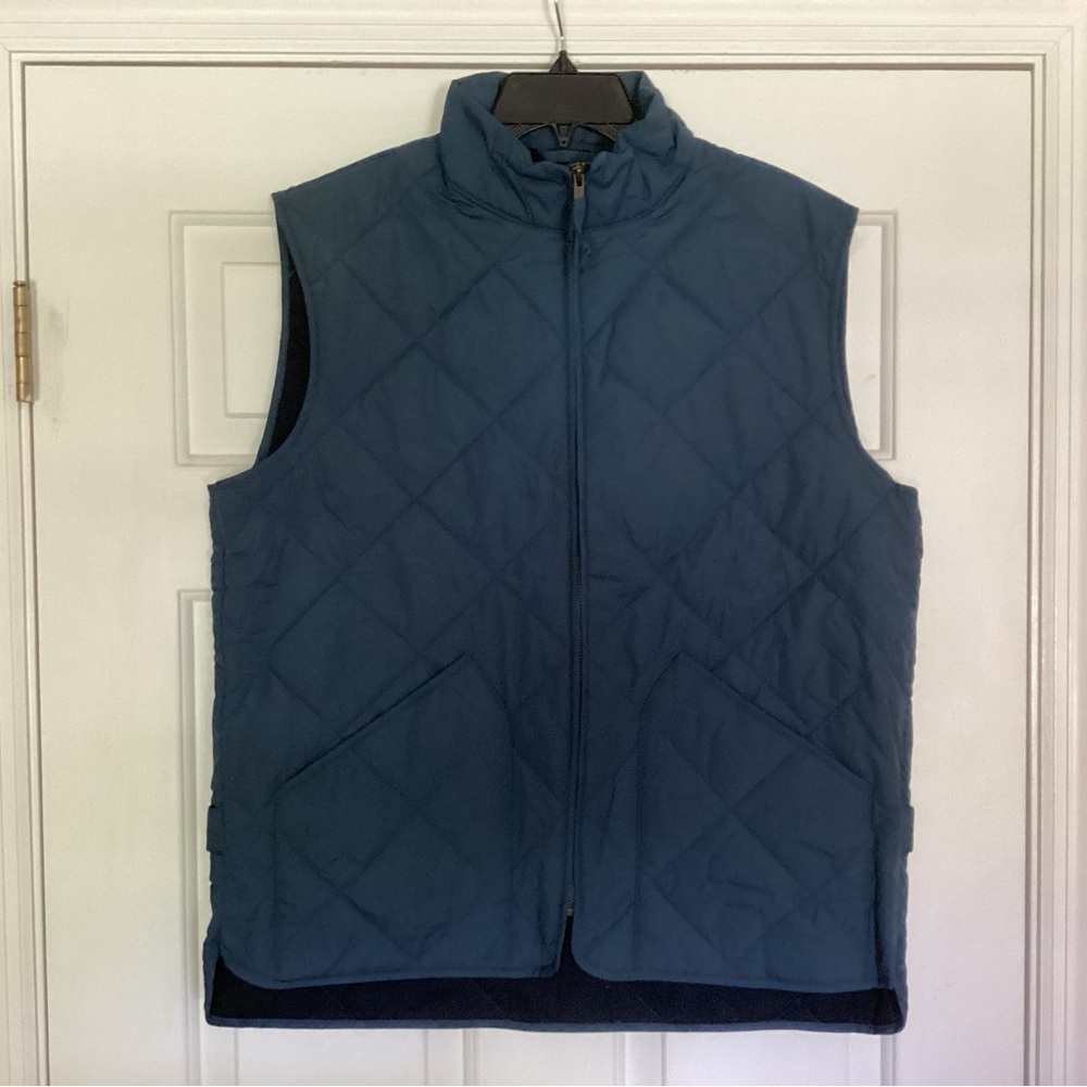 J. Crew Men's Navy Quilted Vest